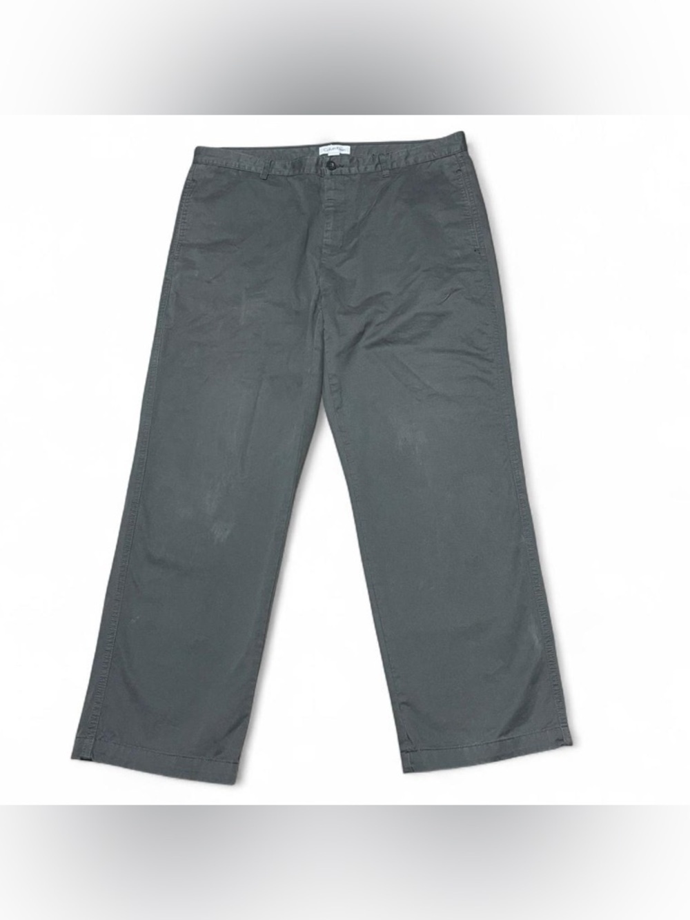 Calvin Klein Men's Straight-Leg Chinos in Gray